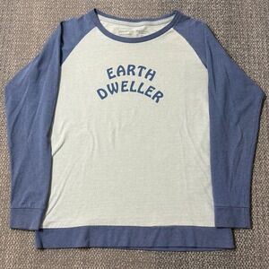 Patagonia Earth Dweller‎ Raglan Responsibili-Tee Womens Small Blue Long Sleeve